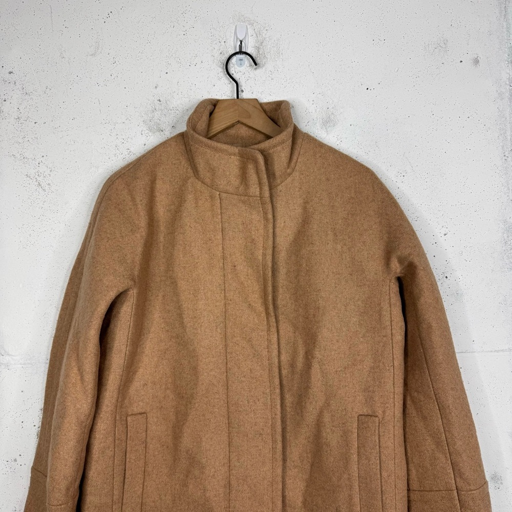 J.Crew Mid Length Village Boiled Wool City Coat 8 Tan - Picture 5 of 10